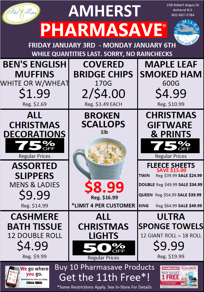 Weekly Supersaver Specials! Amherst Pharmasave Pharmacy